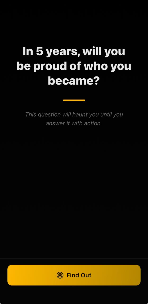 Actual Inflection Point opening question screen