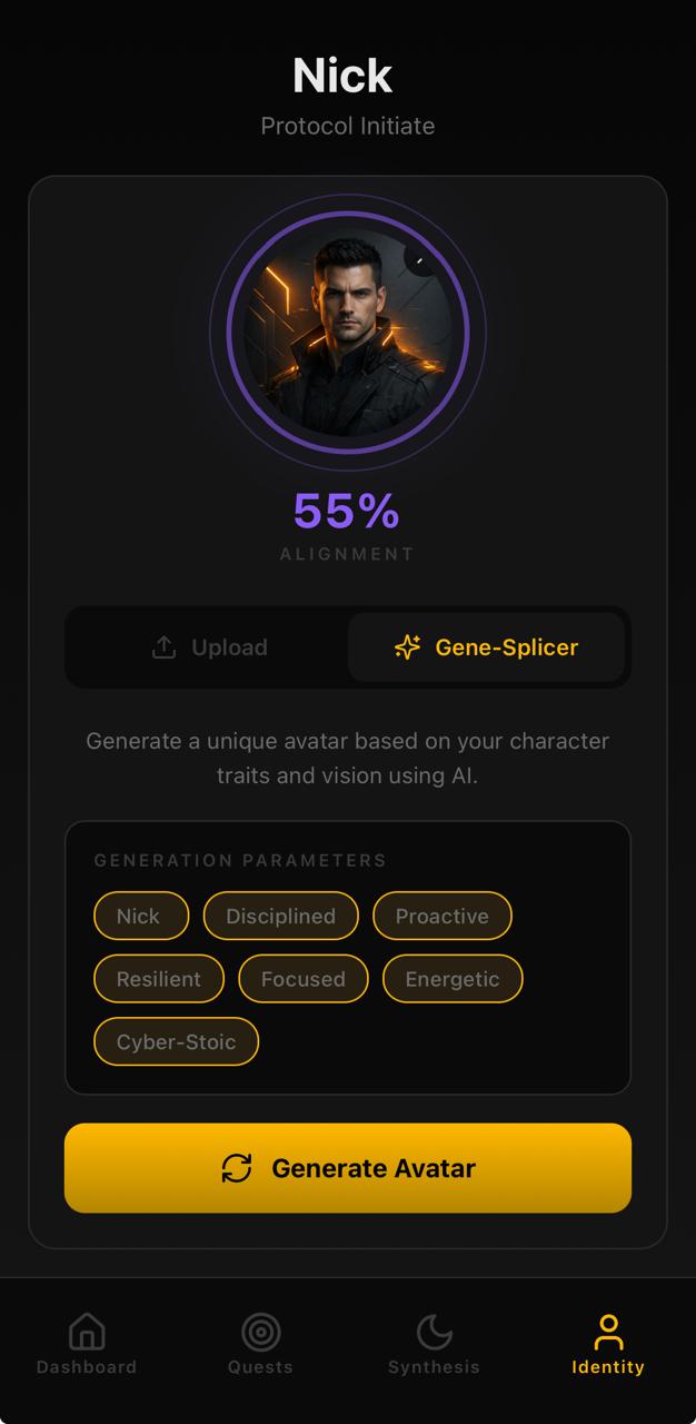 Actual Inflection Point identity avatar and alignment screen